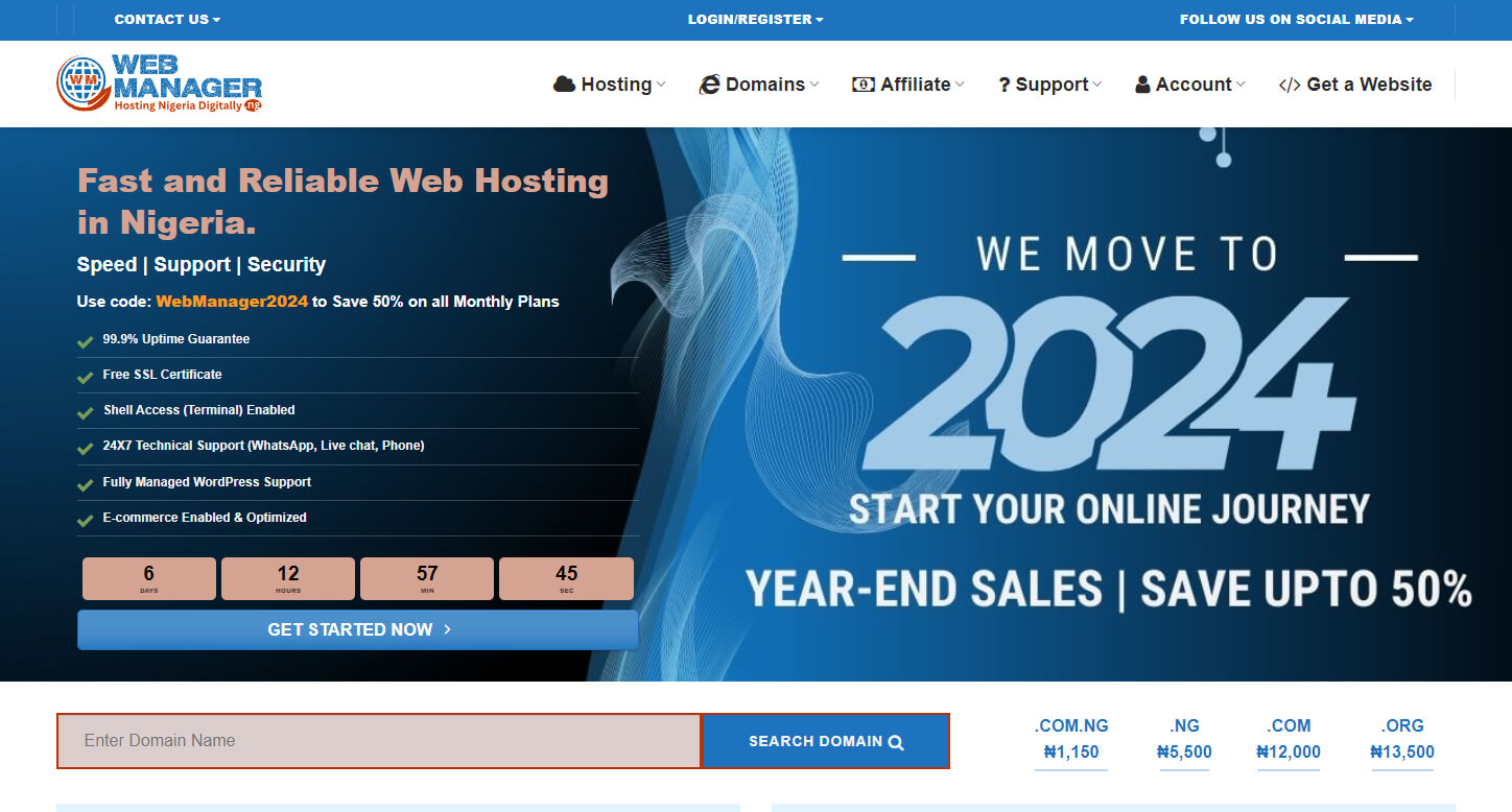 WebManager.NG Updated Homepage