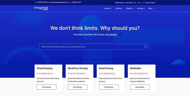 Web Hosting in Nigeria: 5 Best Website Hosting Providers in 2021 4 WhoGoHost Web Hosting in Nigeria