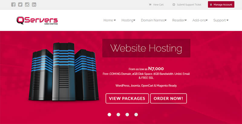 Qservers Web Hosting Company in Nigeria