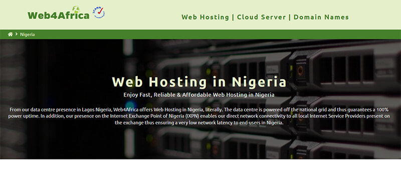 Web4Africa Web Hosting in Nigeria