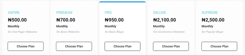 Web Hosting in Nigeria: 5 Best Website Hosting Providers in 2021 5 WhoGoHost Hosting Plans