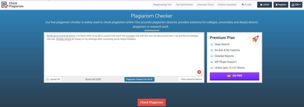 plagiarism checker