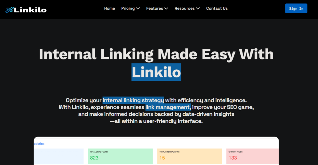 Linkilo as one of Link Whisper Alternatives