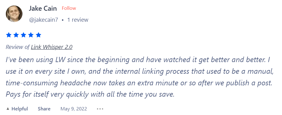Link Whisper Reviews on Product Hunt