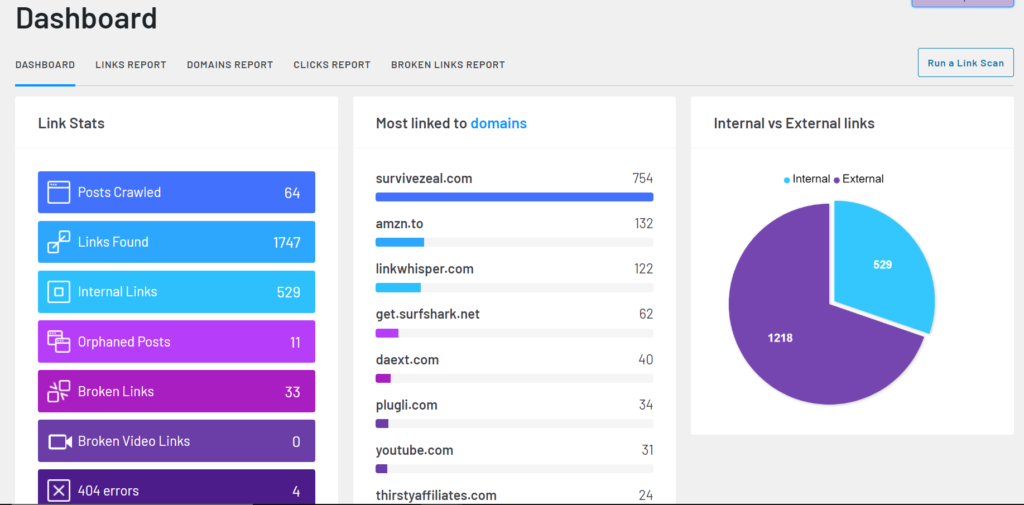 Link Whisper Dashboard