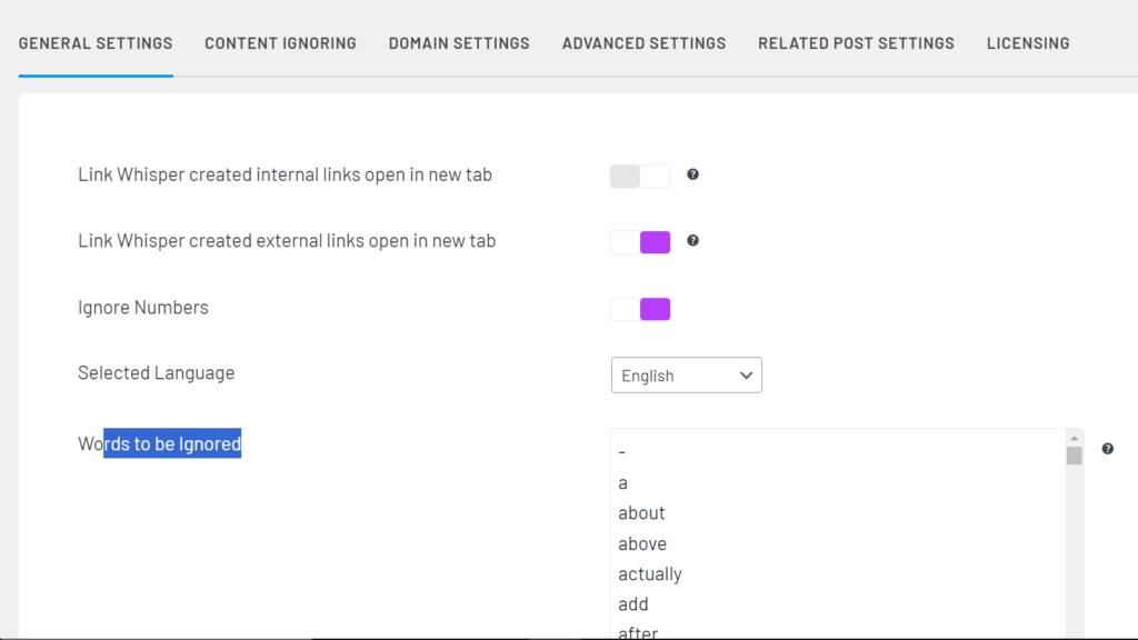 Setting Up Link Whisper