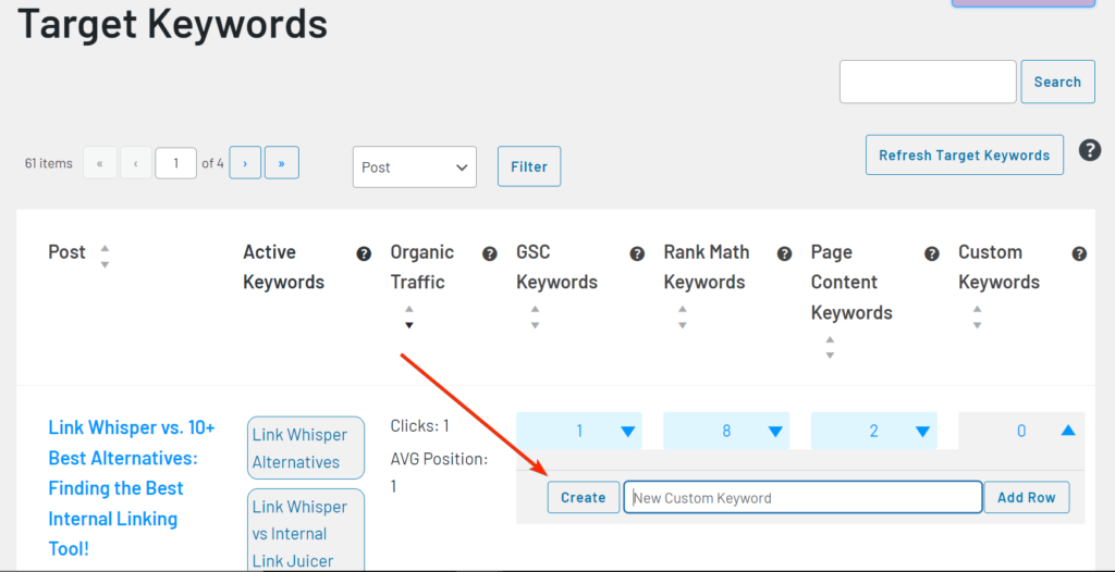 Configuring and fine-tuning Target keyword, How to use Link Whisper