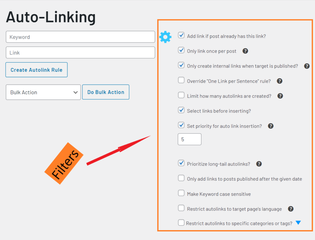 Automatic Linking from Link Whisper