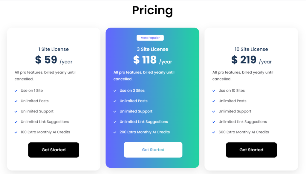 Linksy Pricing