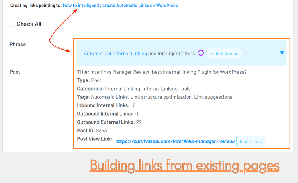 Building links, Internal Linking Automation