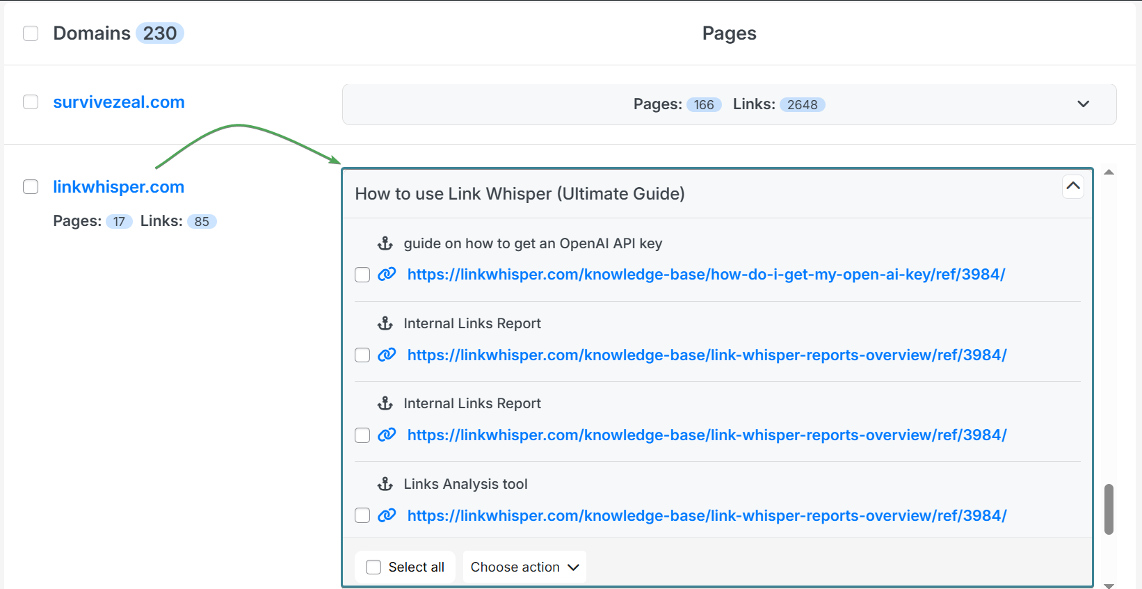 Linked-to Domain Analysis, Linksy AI